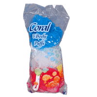Coral 3pk Body Puffs