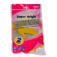 SuperBright 2pk Large Rubber Gloves